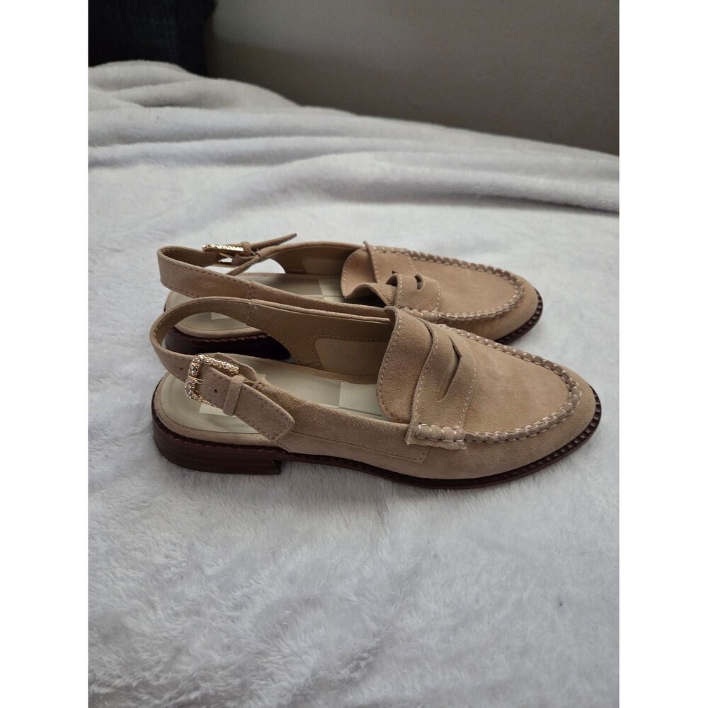 Dolce Vita Beige Suede Slingback Mules - Picture 2 of 6